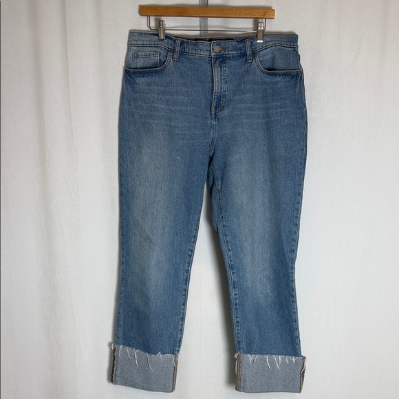 Banana Republic Slouch Cuffed Jeans Women's Size 31 (12) Medium Wash - Picture 2 of 12